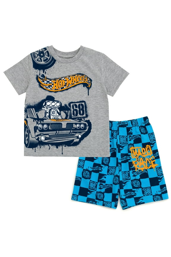 T-Shirt and French Terry Shorts Outfit Set Toddler to Big Kid