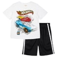 thumbnail image 1 of Hot Wheels T-Shirt and Mesh Shorts Outfit Set Toddler to Big Kid, 1 of 4