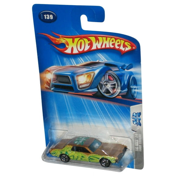 Hot Wheels Tag Rides 2/5 (2004) Mattel Green 1968 Cougar Toy Car #139