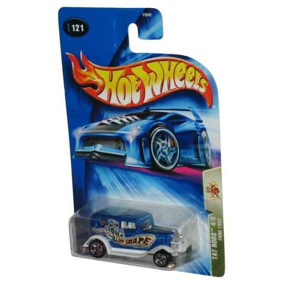 Hot Wheels Tat Rods 4/5 (2004) Blue Ford 1932 Die-Cast Toy Car #121