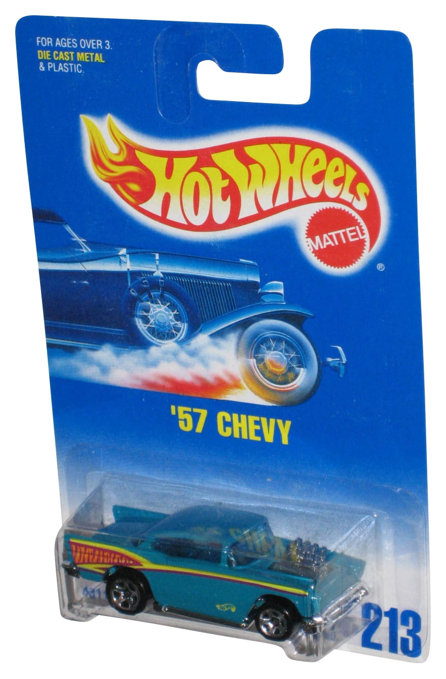 Hot Wheels Teal '57 Chevy (1991) Mattel Collector Toy Car #213