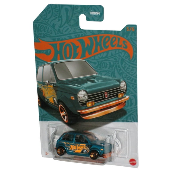 Hot Wheels Teal & Gold (2023) Custom '70 Honda N600 Toy Car 5/6
