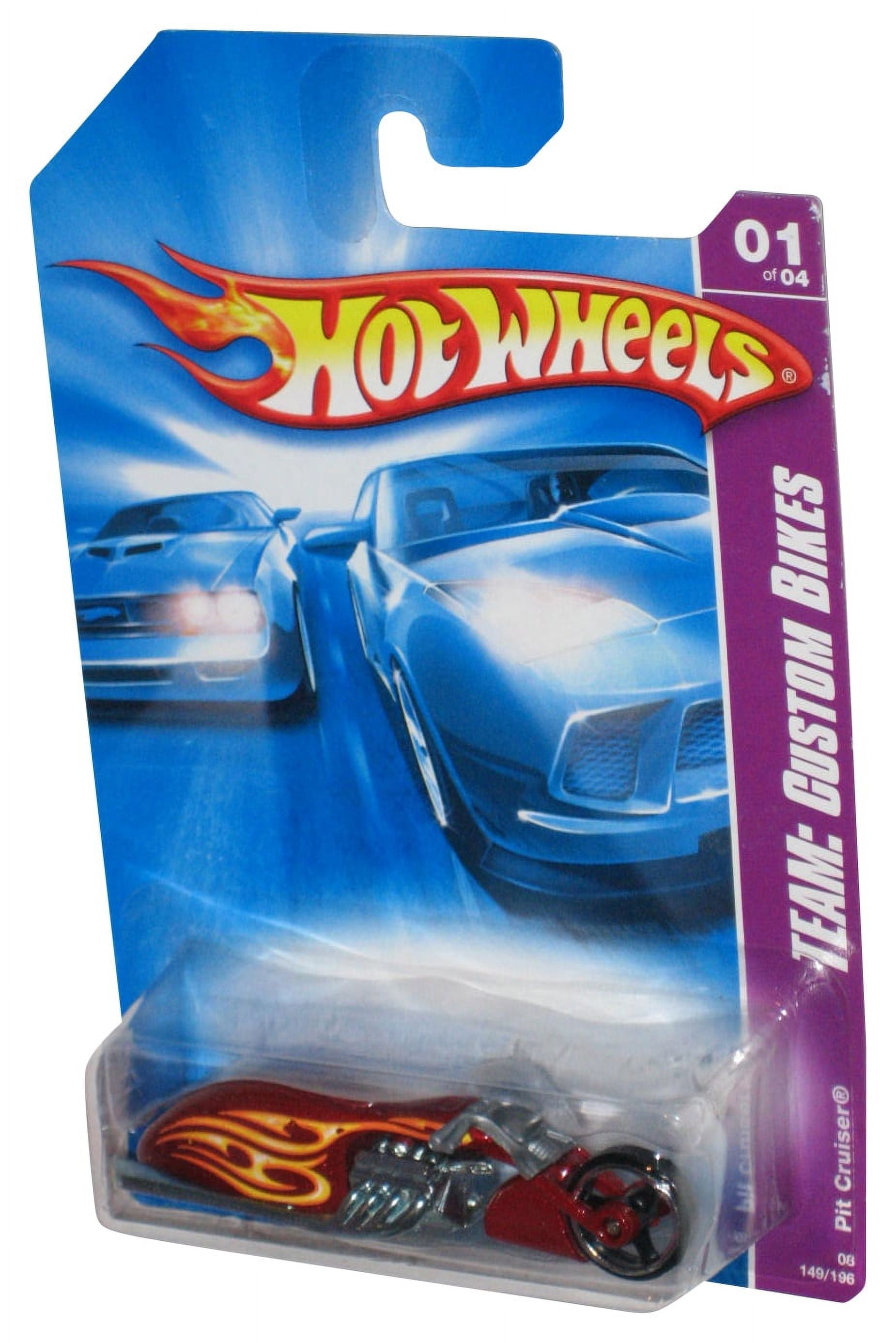 Hot Wheels Team Custom Bikes (2007) Red Pit Cruiser Toy Motorcycle