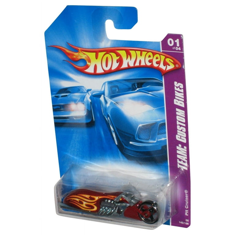 Hot Wheels Team Custom Bikes (2007) Red Pit Cruiser Toy