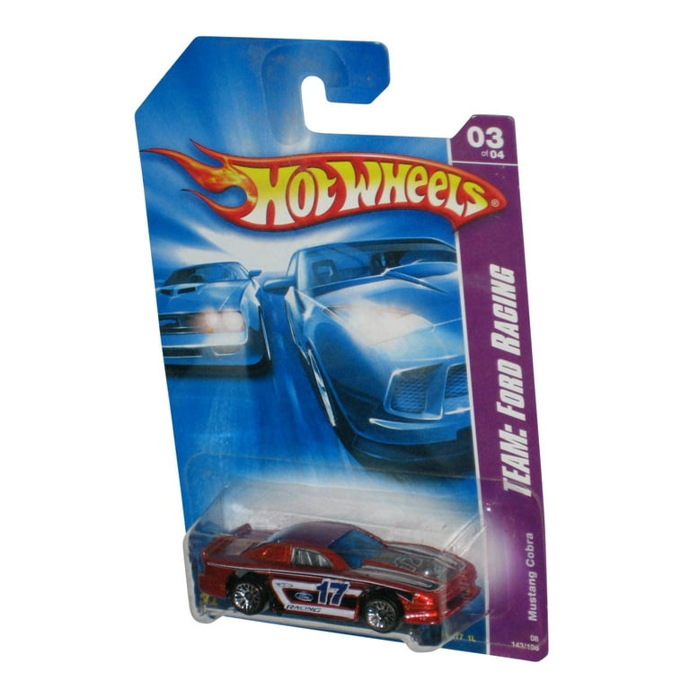 Hot Wheels Team Ford Racing 3 4 2007 Mustang Cobra Red Toy Car 143 196