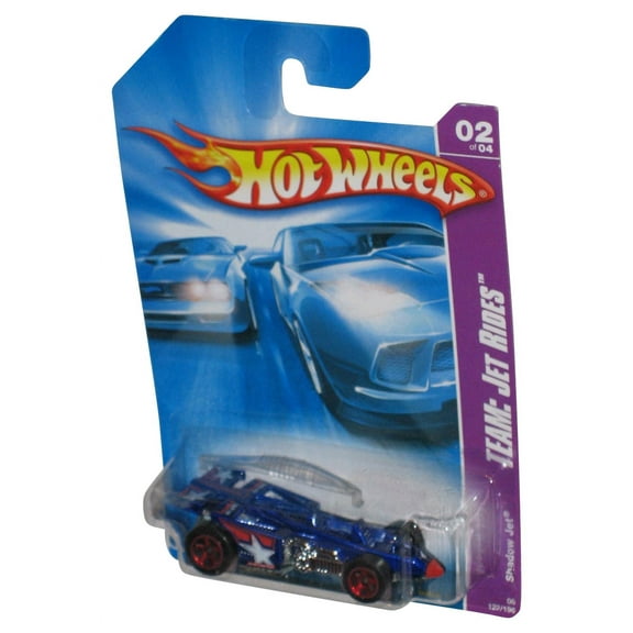 Hot Wheels Team Jet Rides 02/04 (2007) Blue Shadow Jet Toy Plane 122/196