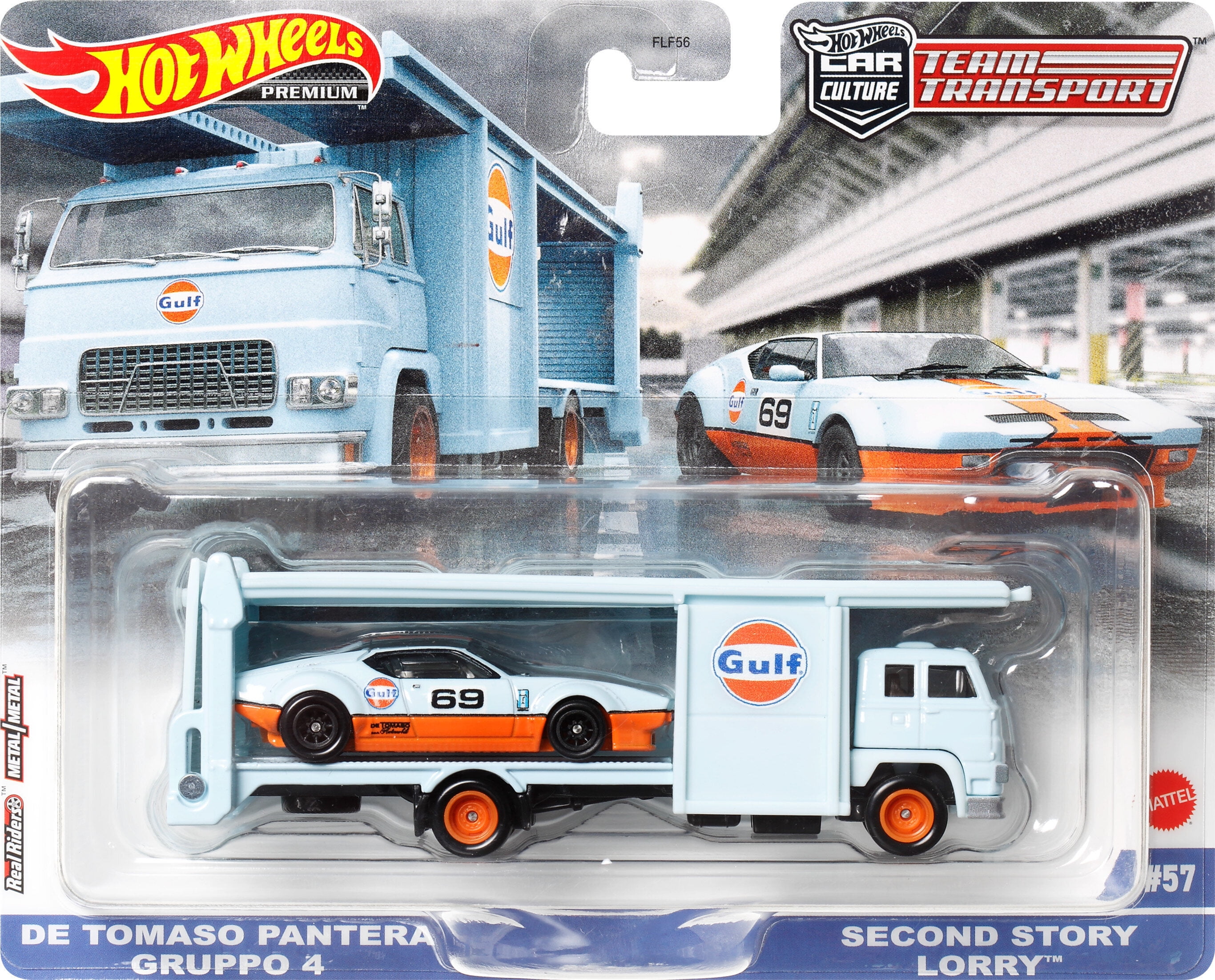 Hot Wheels Team Transport Toy Truck & Race Car, Pantera GTS GP4 ...