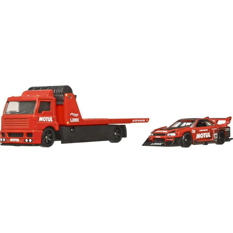 Hot Wheels Team Transport Truck & Race Car, Gift for Racing