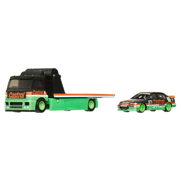 Hot Wheels Team Transport Truck & Race Car, Gift for Racing