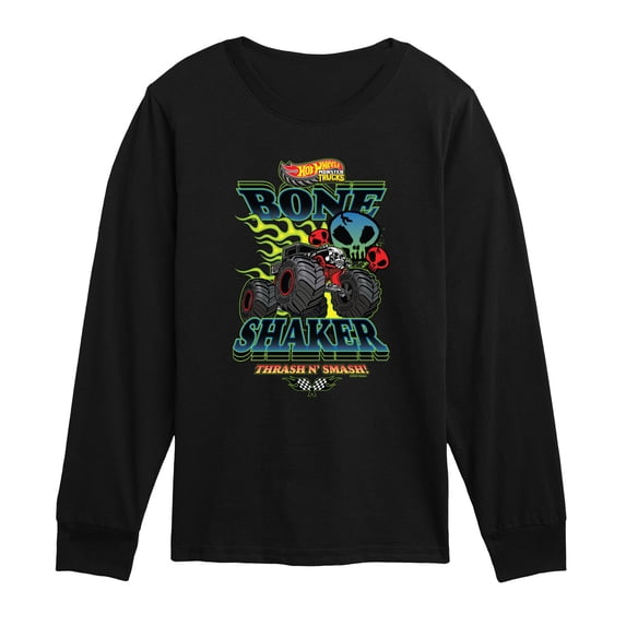 Hot Wheels - The Bone Shaker - Youth Boys Long Sleeve Graphic T-Shirt