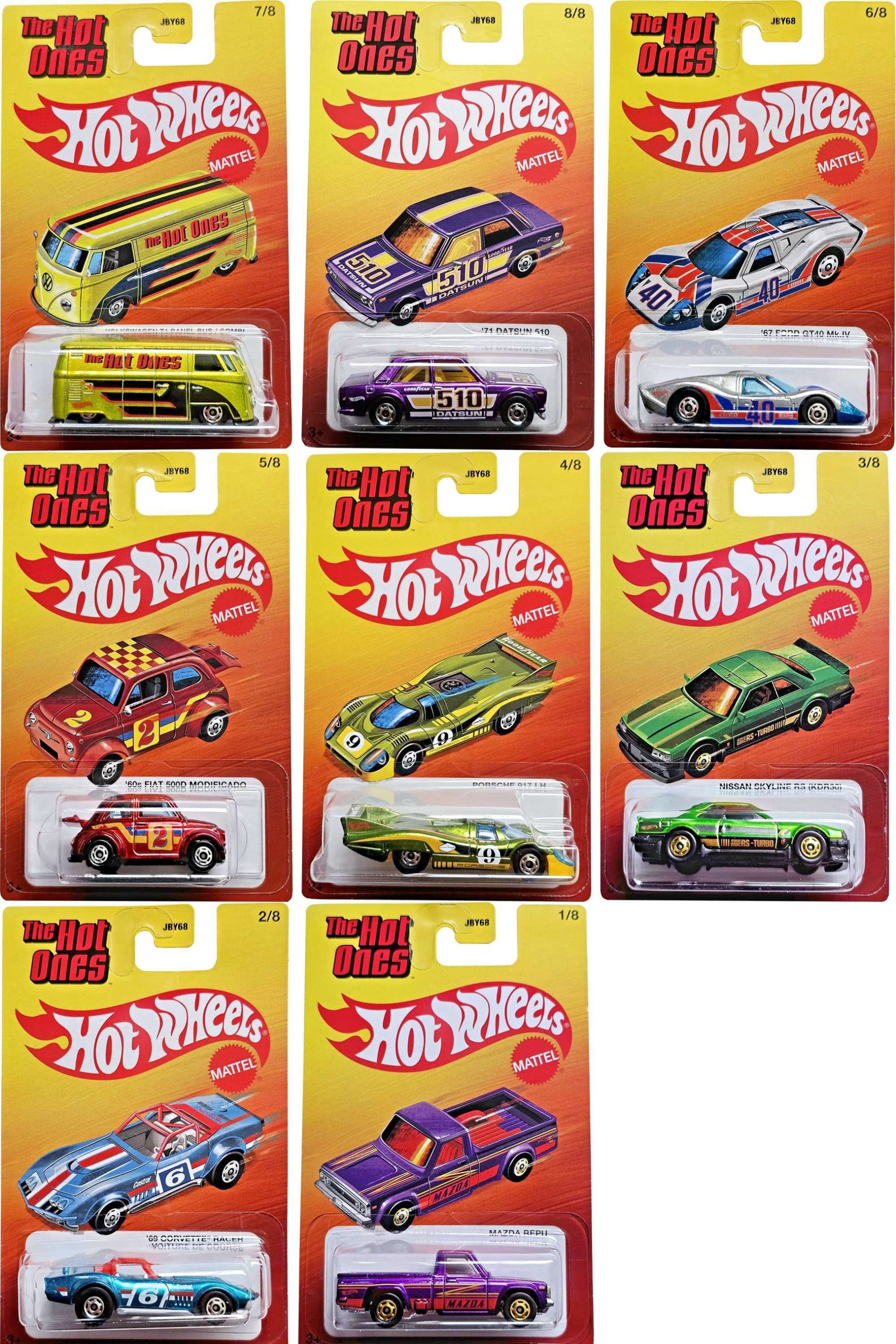Hot Wheels The Hot Ones 2026 Mazda Repu, '69 Corvette Racer, Nissan Skyline RS