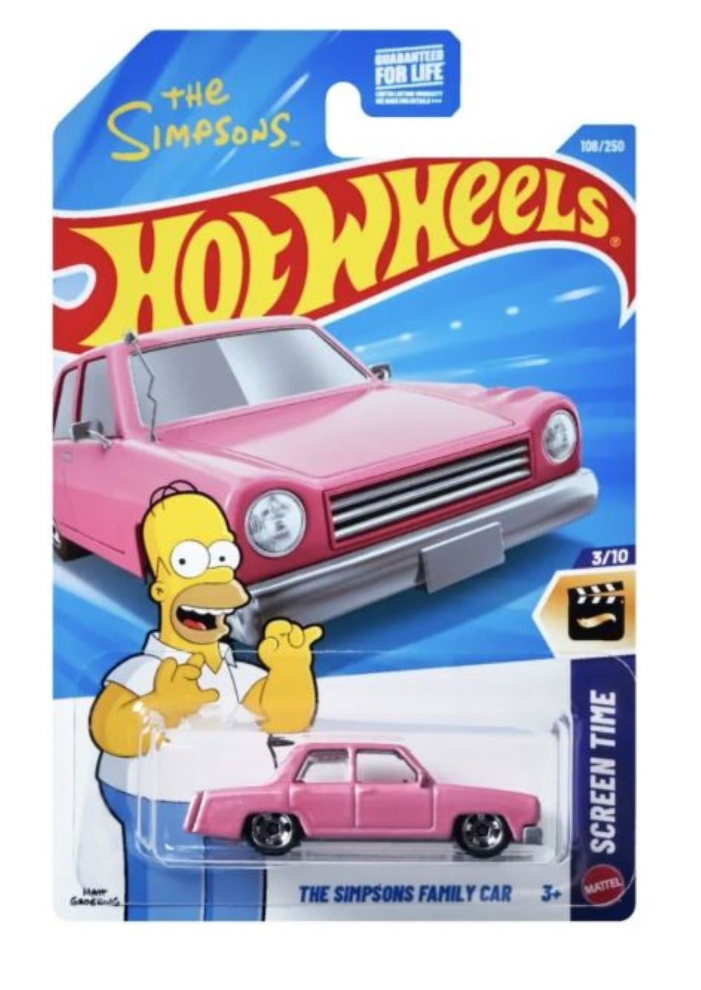 Hot Wheels The Simpsons Family Car Pink Screen Time New 2026