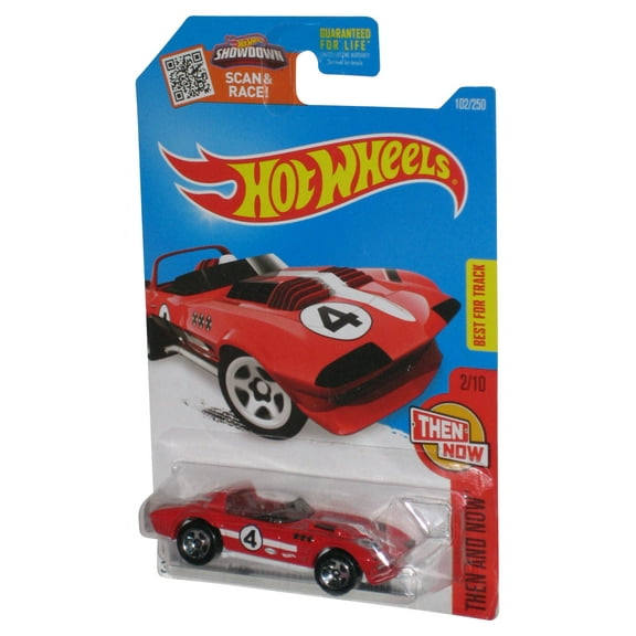 Hot Wheels Then And Now 2/10 (2015) Red Corvette Grand Sport Roadster Toy Car 102/250