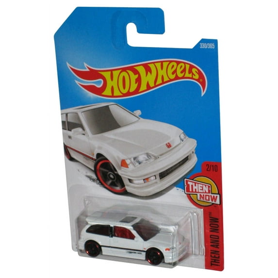 Hot Wheels Then And Now 2/10 (2015) White '90 Honda Civic EF Toy Car 330/365