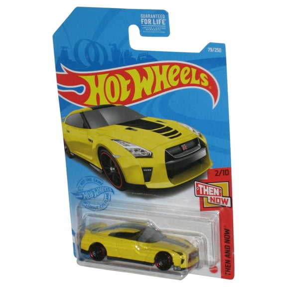Hot Wheels Then And Now 2/10 (2020) Yellow '18 Nissan GT-R R35 Toy Car 79/250
