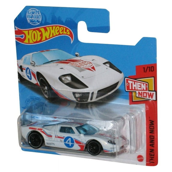 Hot Wheels Then And Now (2020) Gum Ball 3000 Ford GT-40 White Car 1/10- (Short Card)