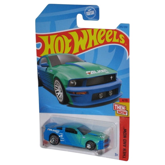 Hot Wheels Then And Now 4/10 Blue & Green '07 Ford Mustang Car 205/250