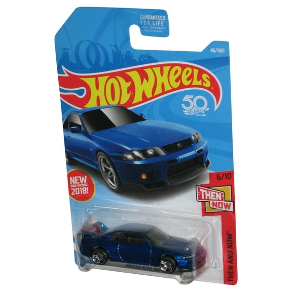 Hot Wheels Then And Now 6/10 (2018) Blue Nissan Skyline GT-R R33 Car 46/365
