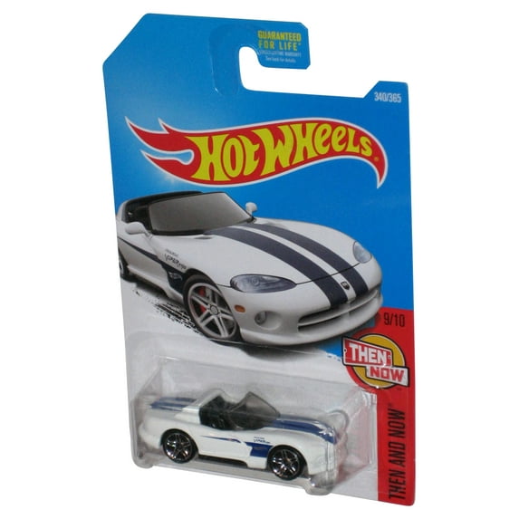 Hot Wheels Then And Now 9/10 (2015) White Dodge Viper RT/10 Toy Car 340/365