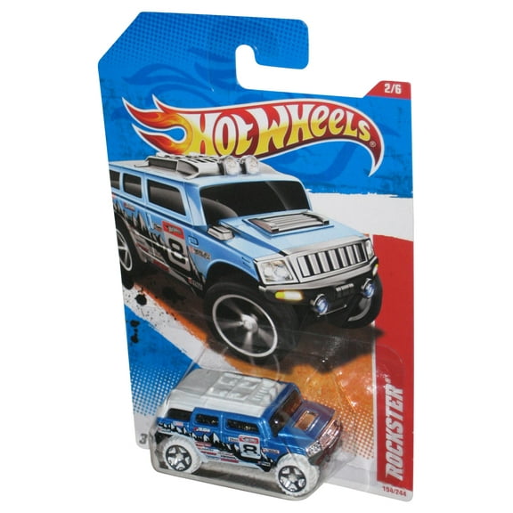 Hot Wheels Thrill Racers 2/6 (2010) Ice Blue Rockster Toy Car 194/244