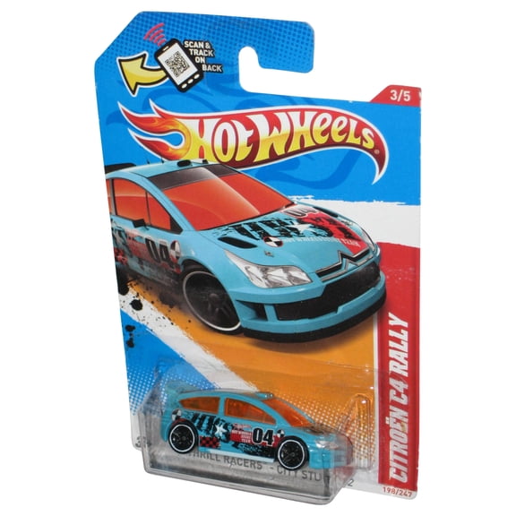 Hot Wheels Thrill Racers City Stunt '12 3/5 Blue Citroen C4 Rally Toy Car 198/247