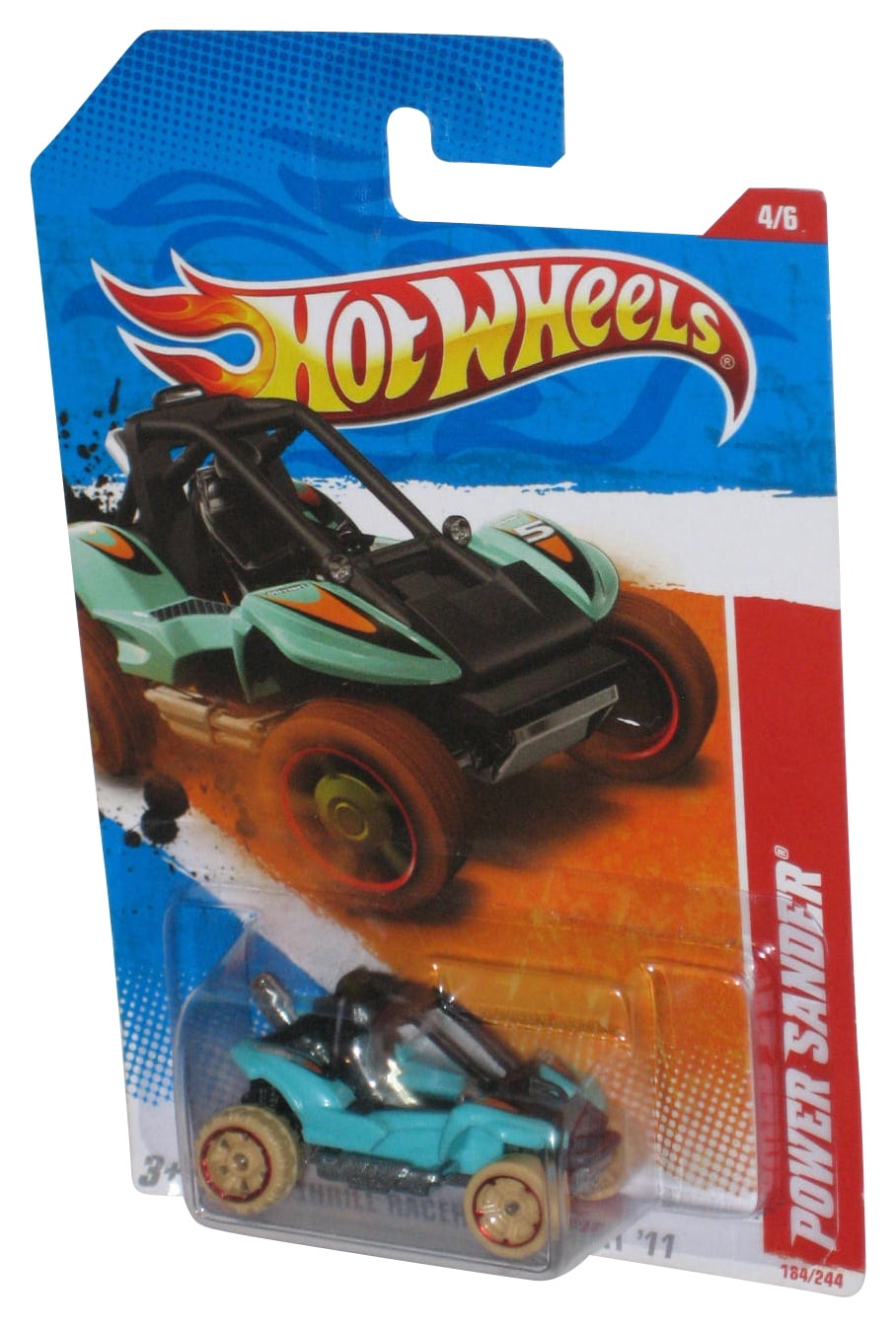 Hot Wheels Thrill Racers Desert '11 (2010) Blue Power Sander Toy Car