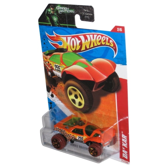 Hot Wheels Thrill Racers Jungle '11 2/6 Orange Da'Kar Toy Car 212/244 - (Green Lantern Card)