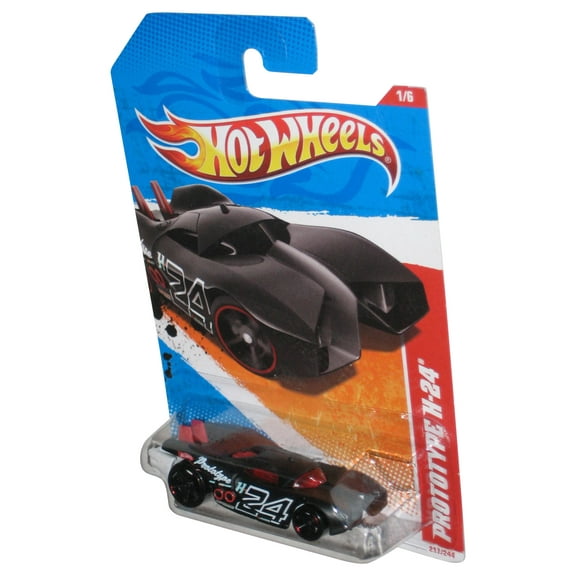 Hot Wheels Thrill Racers Raceway 1/6 (2010) Black Prototype H-24 Car 217/244