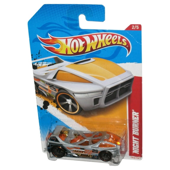 Hot Wheels Thrill Racers Space '12 2/5 Silver Night Burner Toy Car 192/247