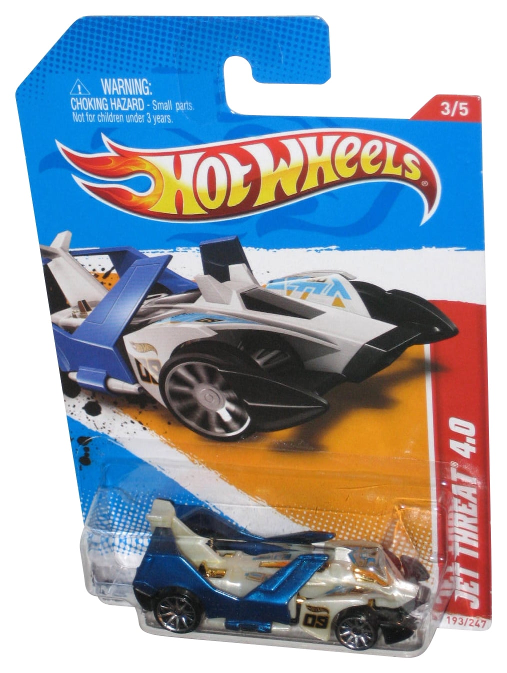 Hot Wheels Thrill Racers Space '12 Blue & White Jet Threat 4.0 Toy