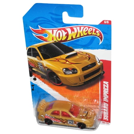 Hot Wheels Thrill Racers Volcano '11 6/6 Gold Subaru Impreza Toy Car 204/244