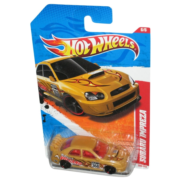 Hot Wheels Thrill Racers Volcano '11 6/6 Gold Subaru Impreza Toy