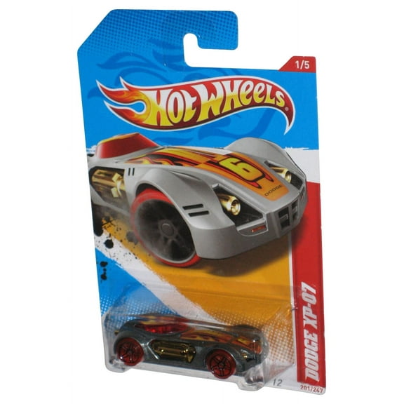 Hot Wheels Thrill Racers Volcano '12 Dodge XP-07 Silver Toy Car 201/247