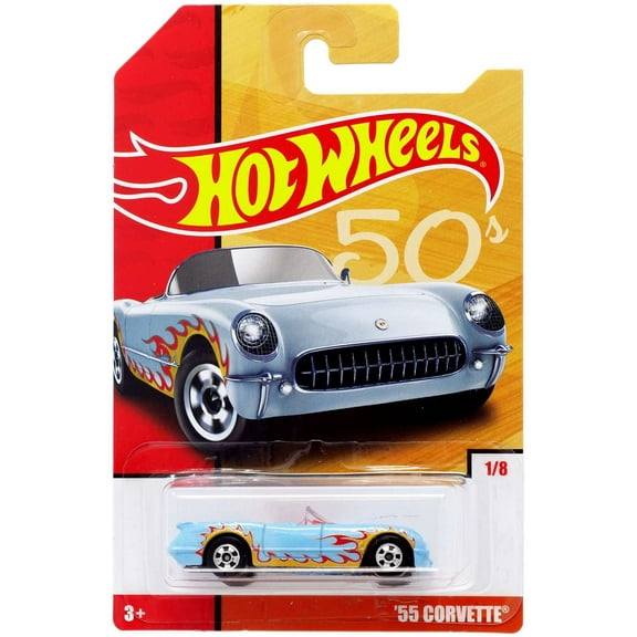 Hot Wheels Throwback '55 Corvette Diecast Car (50's)