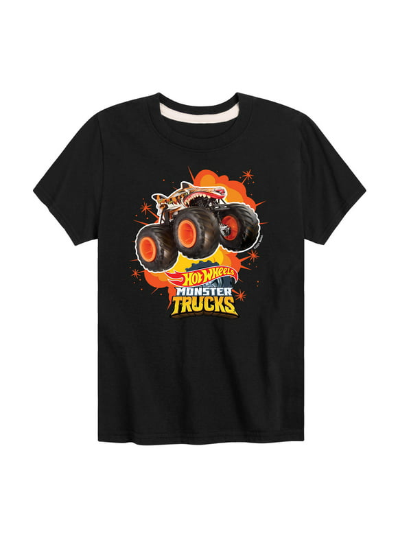 Hot Wheels - Tiger Shark Monster Truck - Toddler And Youth Short Sleeve Graphic T-Shirt