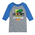 thumbnail image 1 of Hot Wheels - Tis The Season - Toddler & Youth Raglan Graphic T-Shirt, 1 of 4