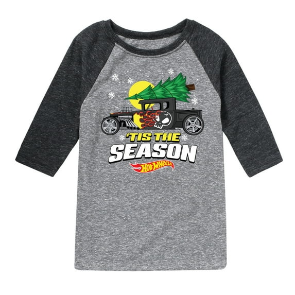 Hot Wheels - Tis The Season - Toddler & Youth Raglan Graphic T-Shirt