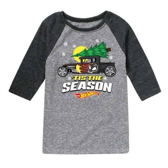 Hot Wheels - Tis The Season - Toddler & Youth Raglan Graphic T-Shirt