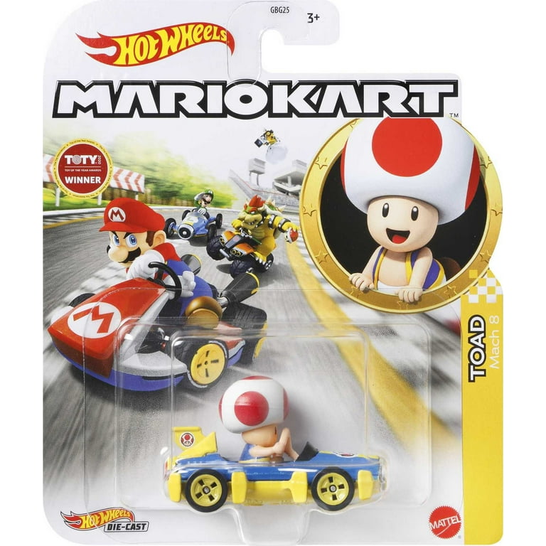 Mattel® Hot Wheels® Mario Kart™ Toad Mach 8 Toy Vehicle, 1 ct