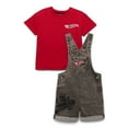 thumbnail image 1 of Hot Wheels Toddler Boy Denim Shortall and Short Sleeve Tee Set, 2-Piece, Sizes 12M-5T, 1 of 10