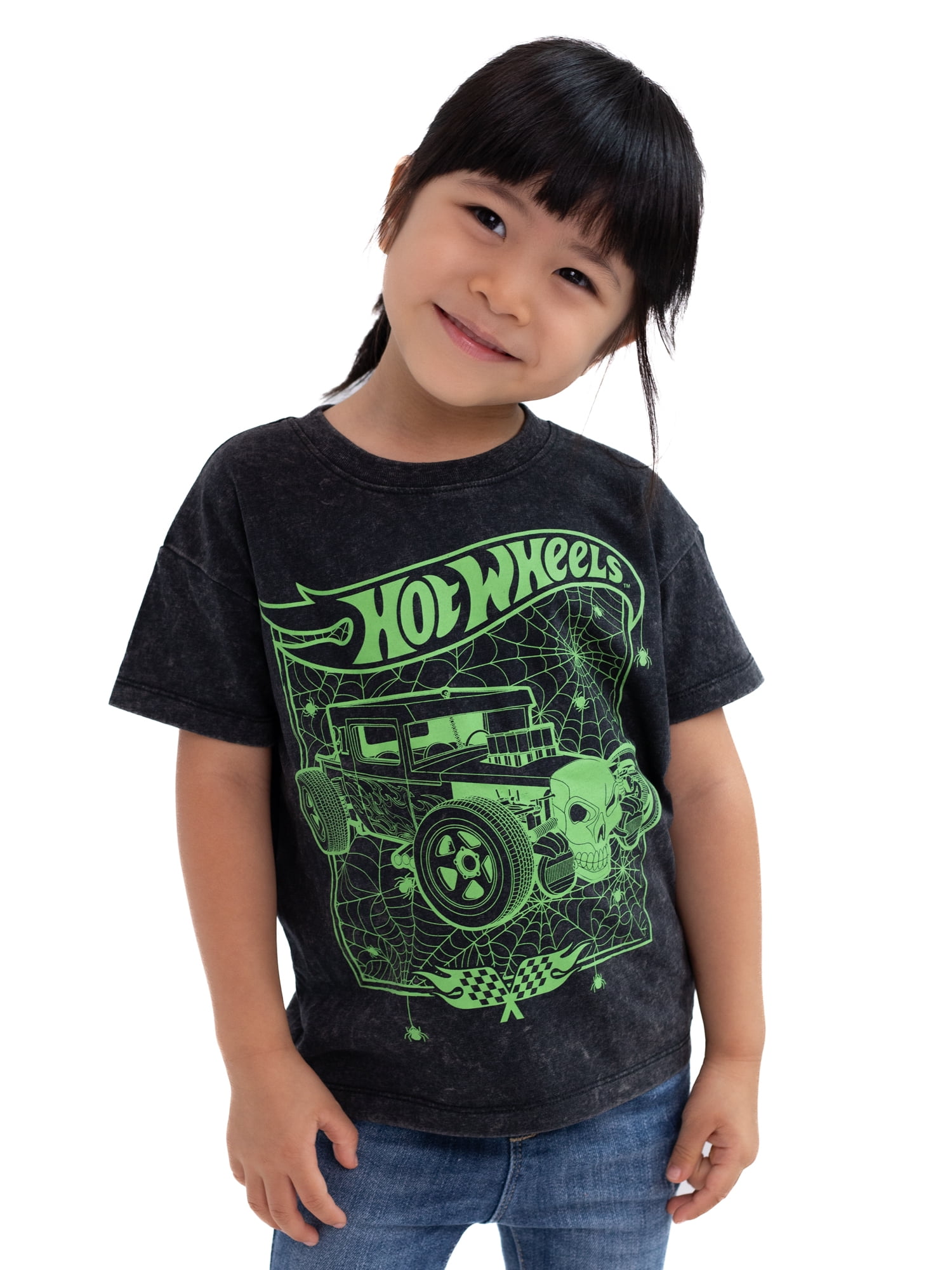 Hot Wheels Toddler Boy Halloween Graphic Tee with Short Sleeves, Sizes