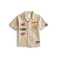 thumbnail image 1 of Hot Wheels Toddler Boys Short Sleeve Cotton Button Down Work Shirt with Patches, Sizes 12M-5T, 1 of 7