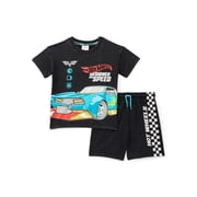 Baby and Toddler Boy Short Sleeve Graphic Tee and Matching Shorts Set, 2-Piece, Sizes 0/3M-5T