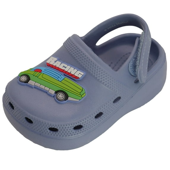 Hot Wheels Toddler Boys' Clogs with Adjustable Strap - Dusty Blue, Size 7