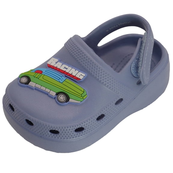 Hot Wheels Toddler Boys' Clogs with Adjustable Strap - Dusty Blue, Size 9