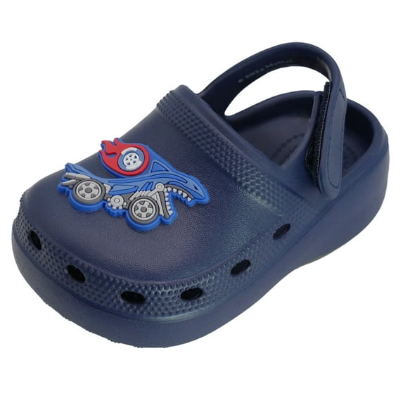 Hot Wheels Toddler Boys' Clogs with Adjustable Strap - Navy, Size 7