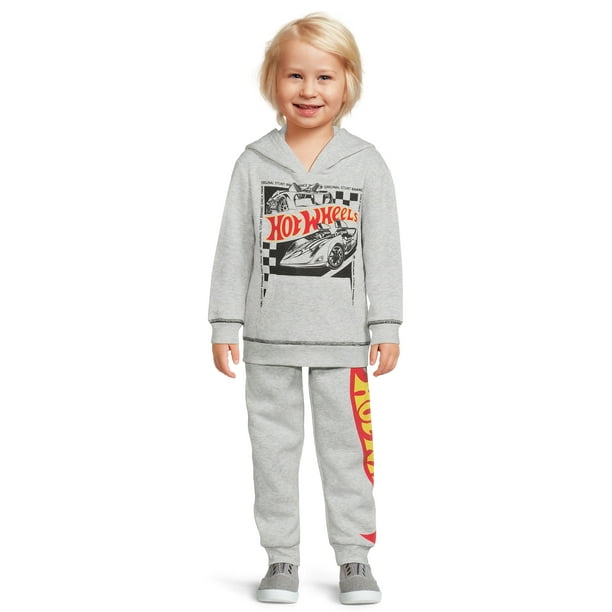 Hot Wheels Toddler Boys Jogger Set with Hood Outfit Set, 2 Piece, Sizes