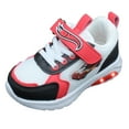 thumbnail image 1 of Hot Wheels Toddler Boys' Light-Up Sneakers - Black & Red, Size 7, 1 of 9