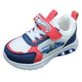 thumbnail image 1 of Hot Wheels Toddler Boys' Light-Up Sneakers - Blue & Red, Size 7, 1 of 9
