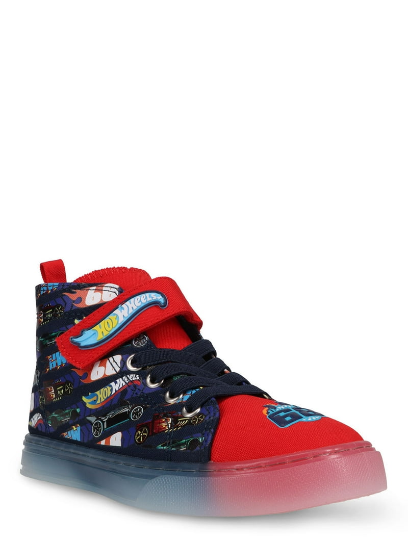 Hot Wheels Toddler Boys Light-up High-Top Sneakers, Sizes 10-4